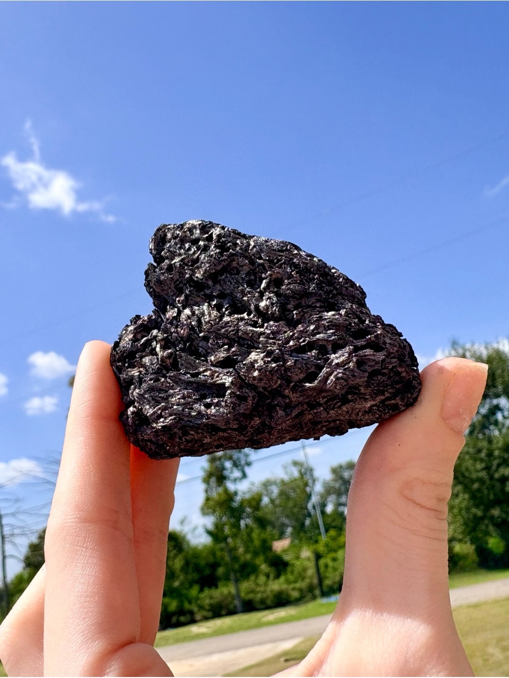Natural Black Lava Rock - Black
